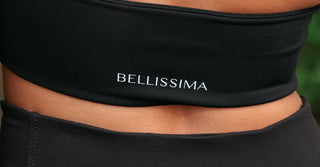 Woman in black TENCEL Lyocell activewear set